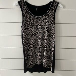 Black & white paisley tank top.